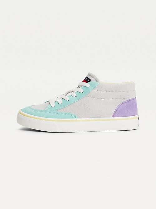 Ženske Tommy Hilfiger Multicolour Suede Skate Patike Siva | TH395CFW