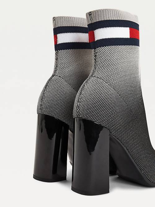 Ženske Tommy Hilfiger Ombre Knit High Heel Čizme Crna | TH087XNL