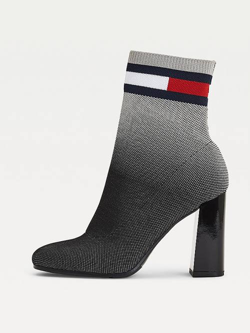 Ženske Tommy Hilfiger Ombre Knit High Heel Čizme Crna | TH087XNL