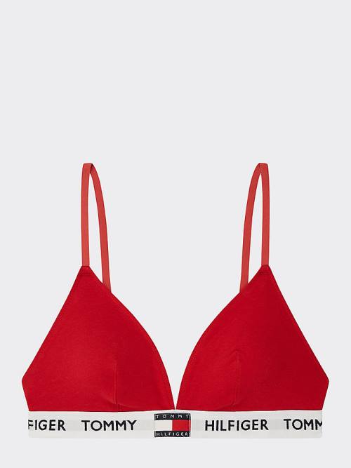 Ženske Tommy Hilfiger Organic Cotton Padded Triangle Bra Donji veš Crveni | TH235BHI