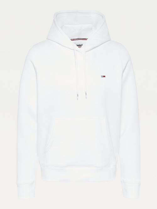 Ženske Tommy Hilfiger Organic Cotton Regular Fit Duks Hoodie Bela | TH186FNG