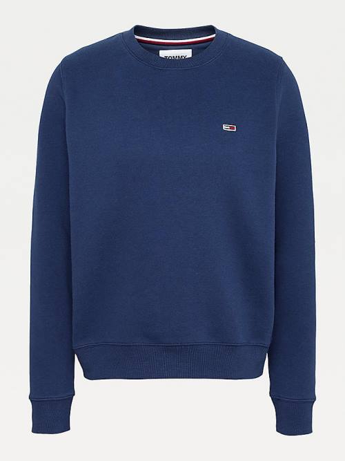 Ženske Tommy Hilfiger Organic Cotton Regular Fit Fleece Duksevi Plava | TH635ITA