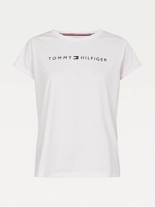 Ženske Tommy Hilfiger Original Logo Turn-Back Cuff Majice Roza | TH752CFL