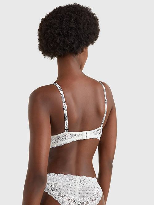 Ženske Tommy Hilfiger Prairie Lace Half Cup Triangle Bra Donji veš Bela | TH152TUE