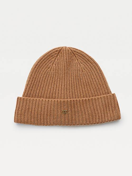 Ženske Tommy Hilfiger Pure Cashmere Beanie Kape Braon | TH519VQB