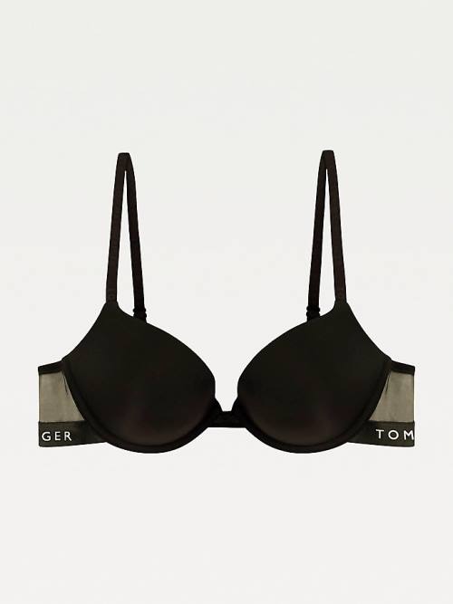 Ženske Tommy Hilfiger Push-Up Regular Fit Bra Donji veš Crna | TH956GVJ