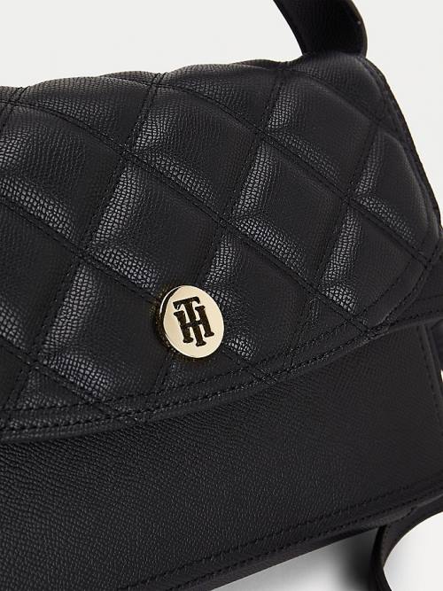 Ženske Tommy Hilfiger Quilted Crossover Torbe Crna | TH670UDW