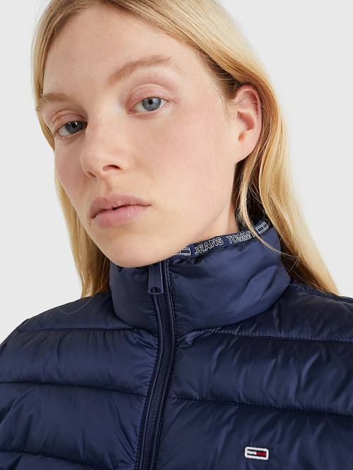 Ženske Tommy Hilfiger Quilted Zip-Thru Jakna Plava | TH861QVZ