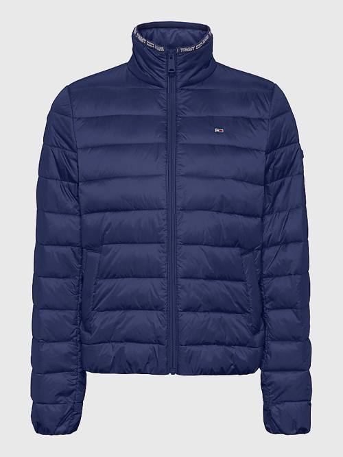 Ženske Tommy Hilfiger Quilted Zip-Thru Jakna Plava | TH861QVZ