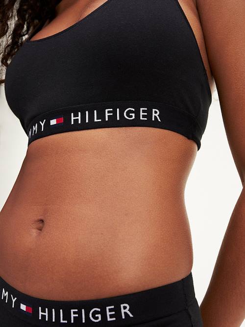 Ženske Tommy Hilfiger Racerback Scoop Neck Bralette Donji veš Crna | TH098ZNF