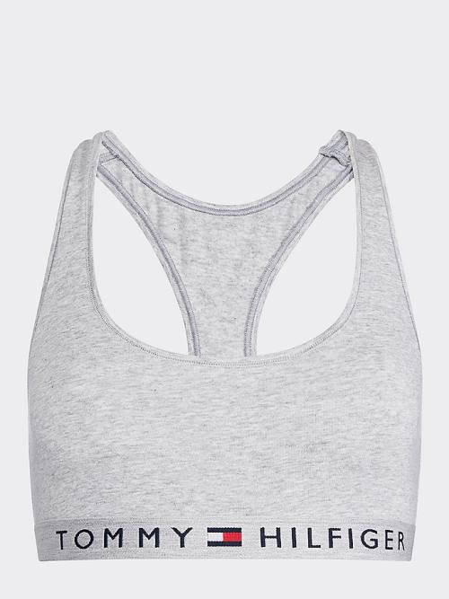 Ženske Tommy Hilfiger Racerback Scoop Neck Bralette Donji veš Siva | TH386HIP