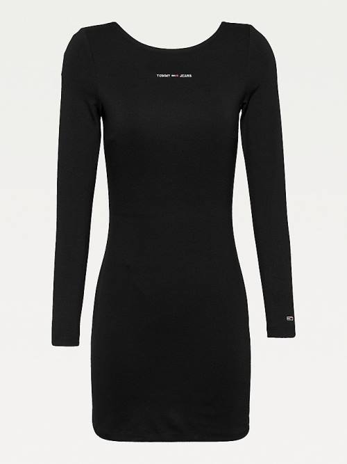 Ženske Tommy Hilfiger Recycled Bodycon Haljine Crna | TH957RBX