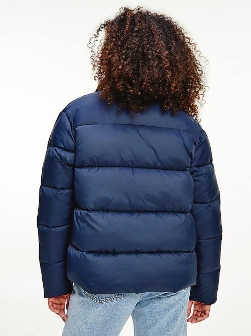 Ženske Tommy Hilfiger Recycled Nylon Puffer Jakna Plava | TH781ZRI