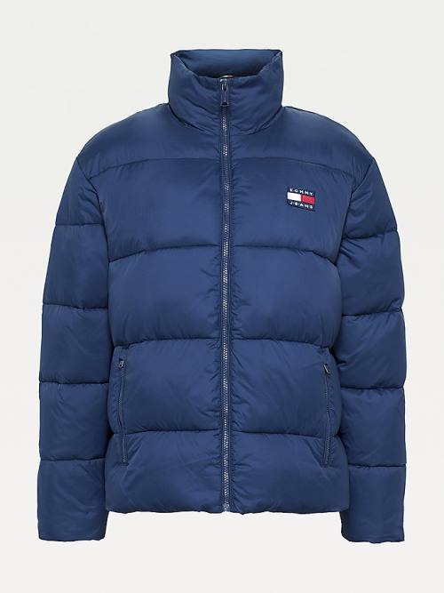 Ženske Tommy Hilfiger Recycled Nylon Puffer Jakna Plava | TH781ZRI