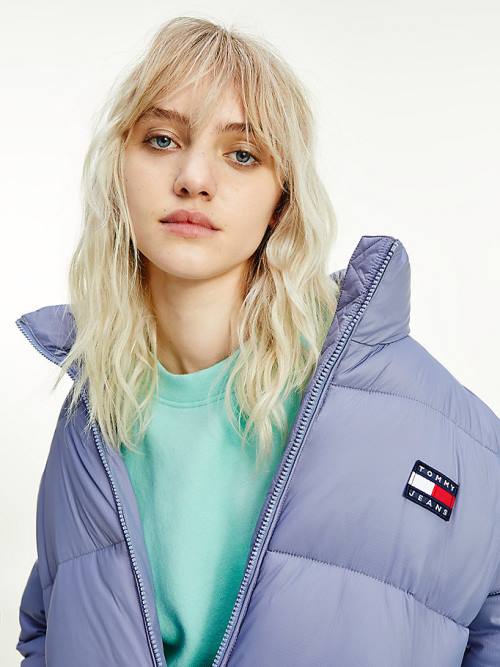 Ženske Tommy Hilfiger Recycled Nylon Puffer Jakna Ljubičasta | TH876RNK