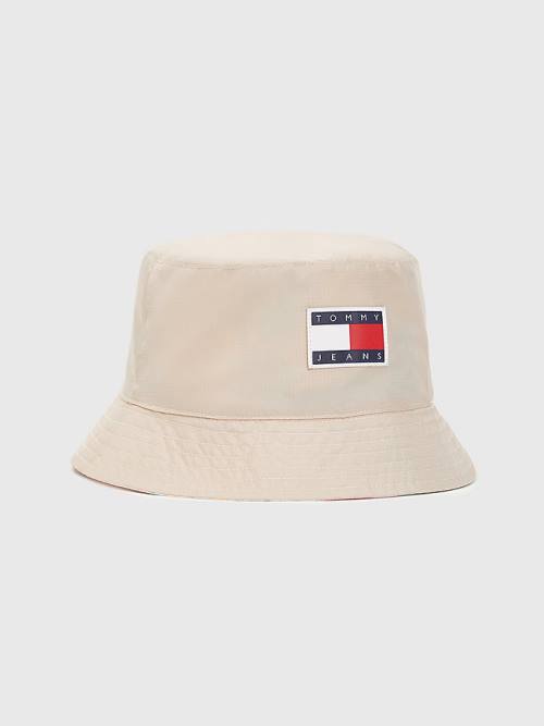 Ženske Tommy Hilfiger Reversible Travel Bucket Kape Bela | TH632XRA