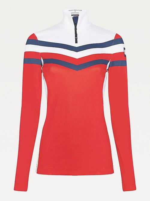 Ženske Tommy Hilfiger Rossignol Long Sleeve Base Layer Majice Crveni | TH384LBI