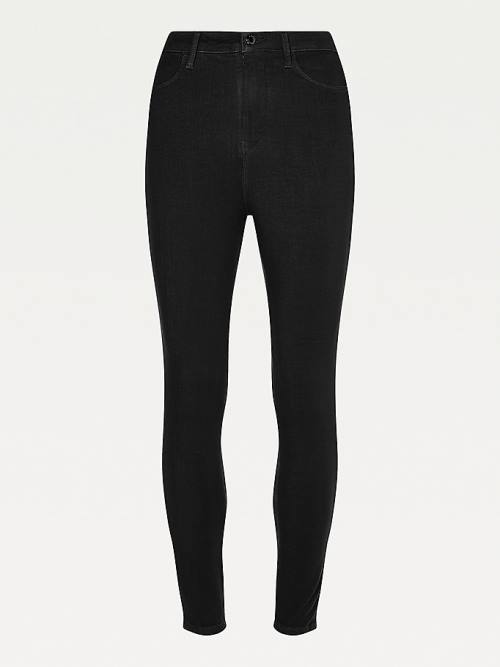 Ženske Tommy Hilfiger Sculpt High Rise Super Skinny Pantalone Crna | TH378YKF