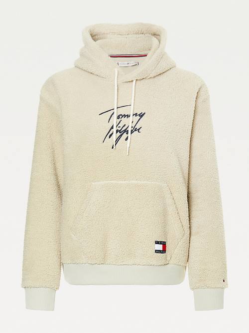 Ženske Tommy Hilfiger Sherpa Lounge Duks Hoodie Bež | TH263SDQ