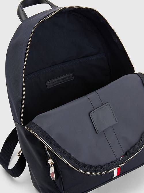 Ženske Tommy Hilfiger Signature Tape Backpack Torbe Plava | TH952IFN