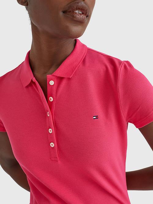 Ženske Tommy Hilfiger Slim Fit Polo Haljine Roza | TH839QNB