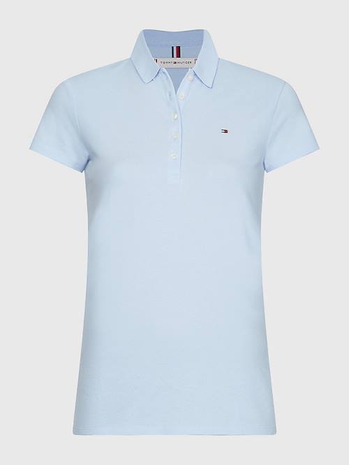 Ženske Tommy Hilfiger Slim Fit Polo Majice Plava | TH257HNC