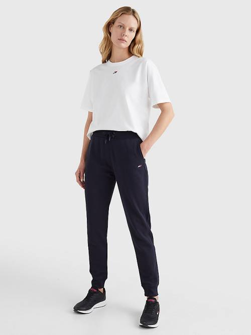 Ženske Tommy Hilfiger Sport Organic Cotton Regular Fit Joggers Pantalone Plava | TH124MWL