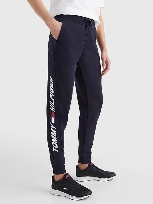 Ženske Tommy Hilfiger Sport Organic Cotton Regular Fit Joggers Pantalone Plava | TH124MWL