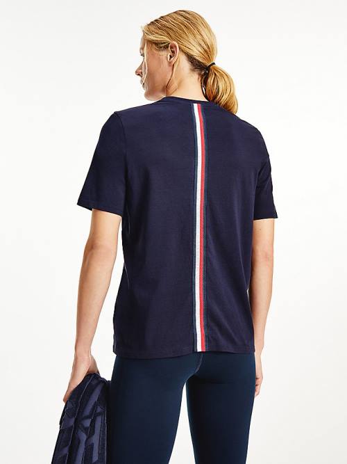 Ženske Tommy Hilfiger Sport Organic Cotton Majice Plava | TH542SFJ