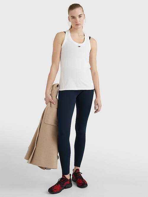 Ženske Tommy Hilfiger Sport Organic Cotton Tank Top Majice Bela | TH938ZUQ