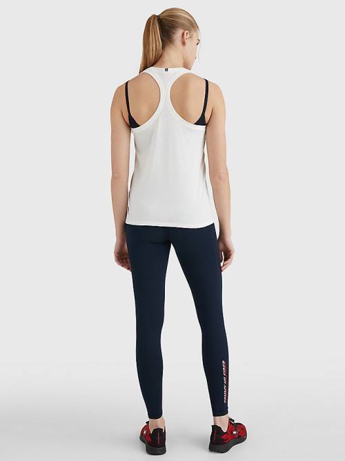 Ženske Tommy Hilfiger Sport Organic Cotton Tank Top Majice Bela | TH938ZUQ