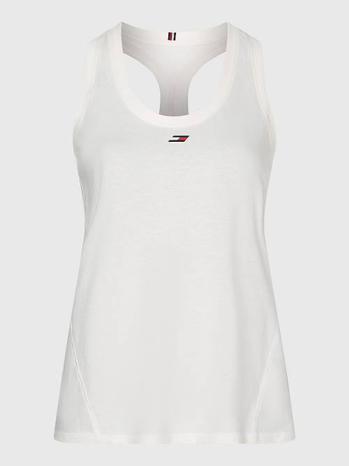 Ženske Tommy Hilfiger Sport Organic Cotton Tank Top Majice Bela | TH938ZUQ