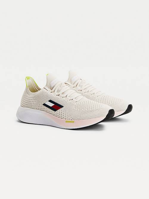 Ženske Tommy Hilfiger Sport Performance Knitted Elite Patike Bež | TH274QSG