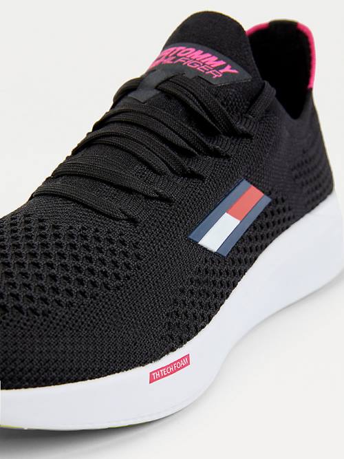 Ženske Tommy Hilfiger Sport Performance Knitted Elite Patike Crna | TH906THW