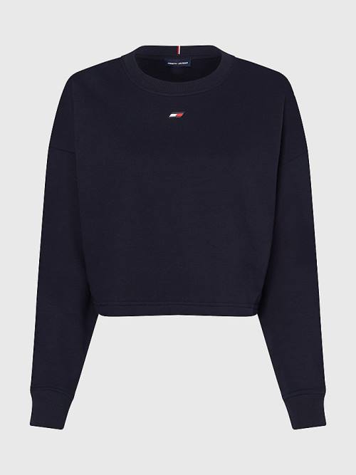 Ženske Tommy Hilfiger Sport Repeat Logo Duksevi Plava | TH938EZD