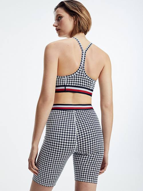 Ženske Tommy Hilfiger Sport Signature Houndstooth Check Šortsevi Crna | TH247NLF