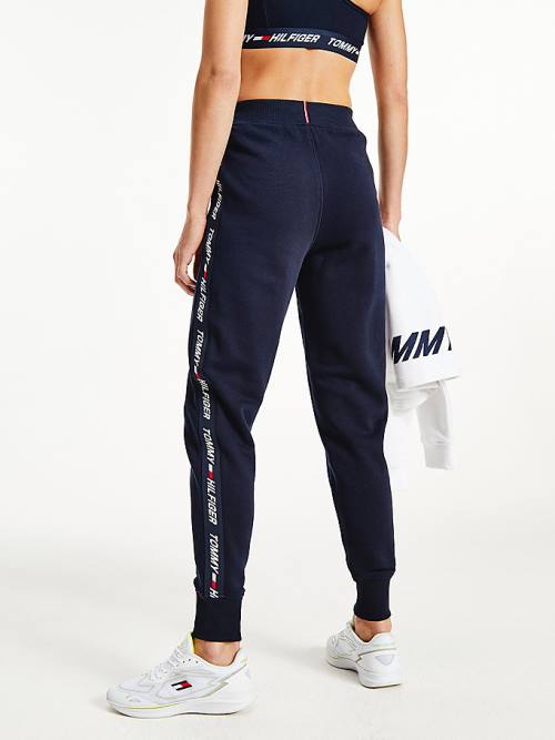 Ženske Tommy Hilfiger Sport Signature Tape Regular Fit Joggers Pantalone Plava | TH324CWX