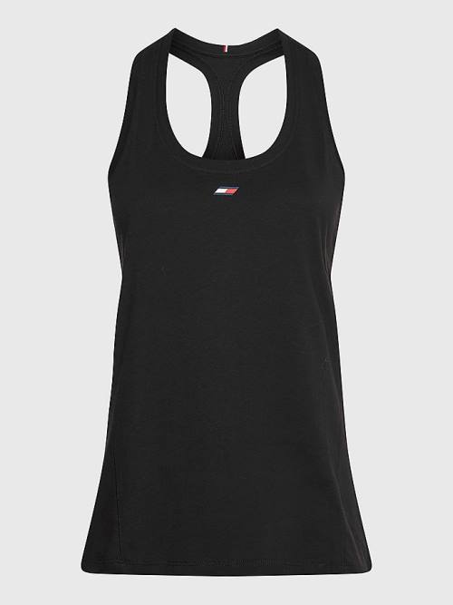 Ženske Tommy Hilfiger Sport TH Cool Racerback Tank Top Majice Crna | TH293VWD