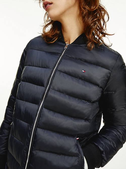 Ženske Tommy Hilfiger TH Protect Filled Long Bomber Coat Jakna Crna | TH386MUT