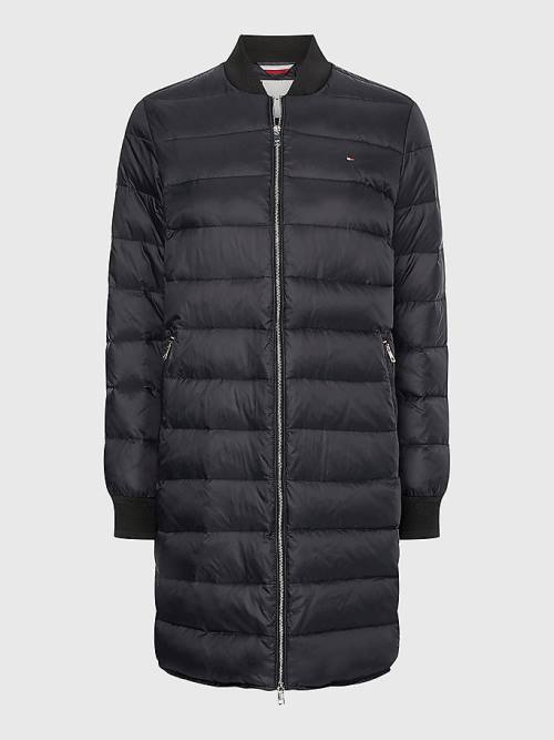 Ženske Tommy Hilfiger TH Protect Filled Long Bomber Coat Jakna Crna | TH386MUT