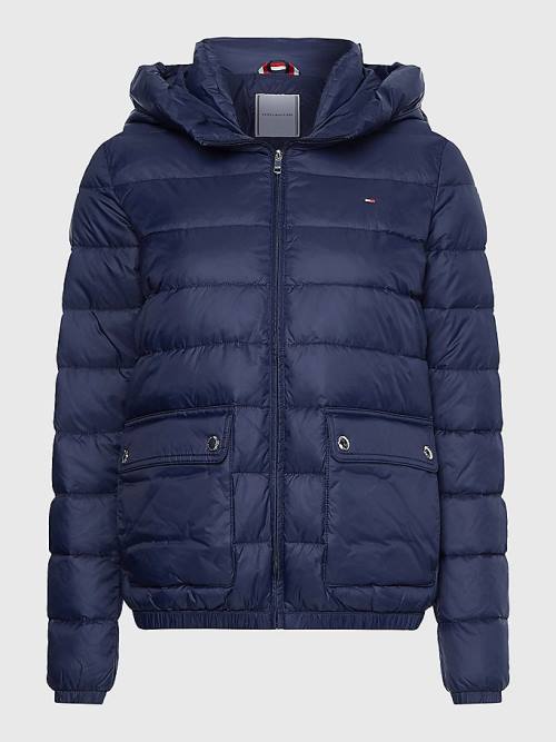 Ženske Tommy Hilfiger TH Protect Hooded Padded Jakna Plava | TH578MPT