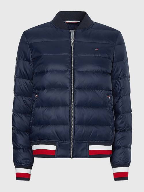 Ženske Tommy Hilfiger TH Protect Lightweight Filled Bomber Jakna Plava | TH207YAL