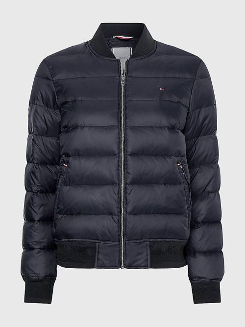 Ženske Tommy Hilfiger TH Protect Lightweight Filled Bomber Jakna Crna | TH541XDF