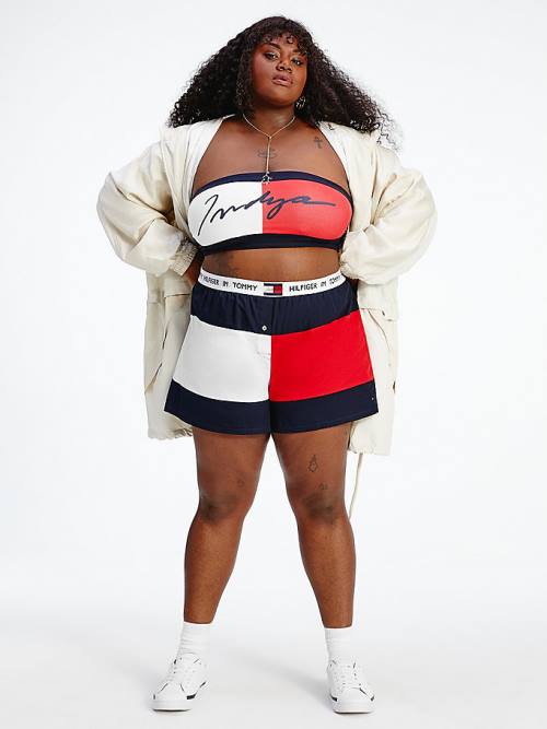 Ženske Tommy Hilfiger TOMMYXINDYA Curve Bandeau Donji veš Plava | TH382VQN