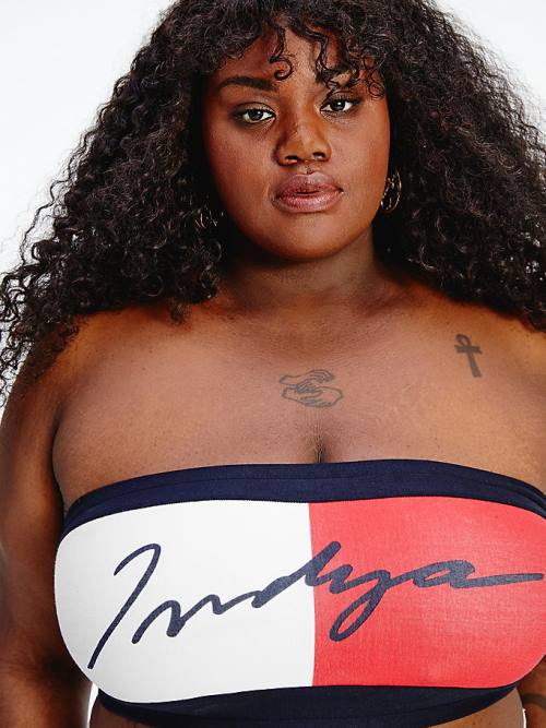 Ženske Tommy Hilfiger TOMMYXINDYA Curve Bandeau Donji veš Plava | TH382VQN