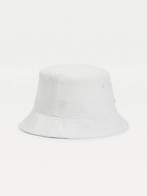 Ženske Tommy Hilfiger TOMMYXINDYA Linen Bucket Kape Plava | TH078SRJ