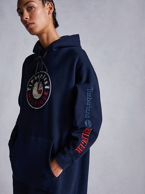 Ženske Tommy Hilfiger TOMMYXTIMBERLAND Logo Haljine Plava | TH395AJO