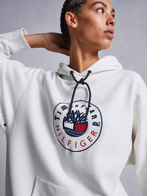 Ženske Tommy Hilfiger TOMMYXTIMBERLAND Logo Haljine Bela | TH470SDC