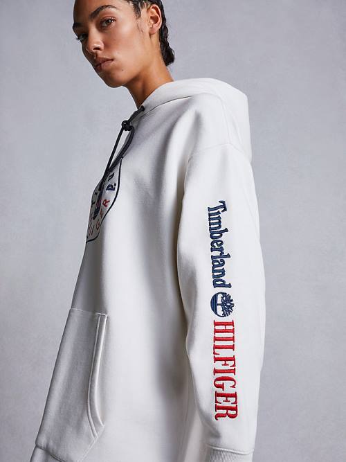 Ženske Tommy Hilfiger TOMMYXTIMBERLAND Logo Haljine Bela | TH470SDC