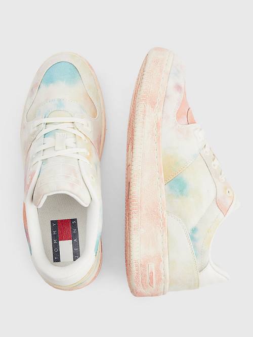 Ženske Tommy Hilfiger Tie-Dye Cupsole Basket Patike Narandžasta | TH809IRC